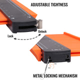 Gauge Shape Outline Tool, Contour Gauge Profile Tool with Lock, Measuring Tools Shape Duplicator for Woodworking - 10 Inch & 6 Inch (6+10 inch HBTJCZXL