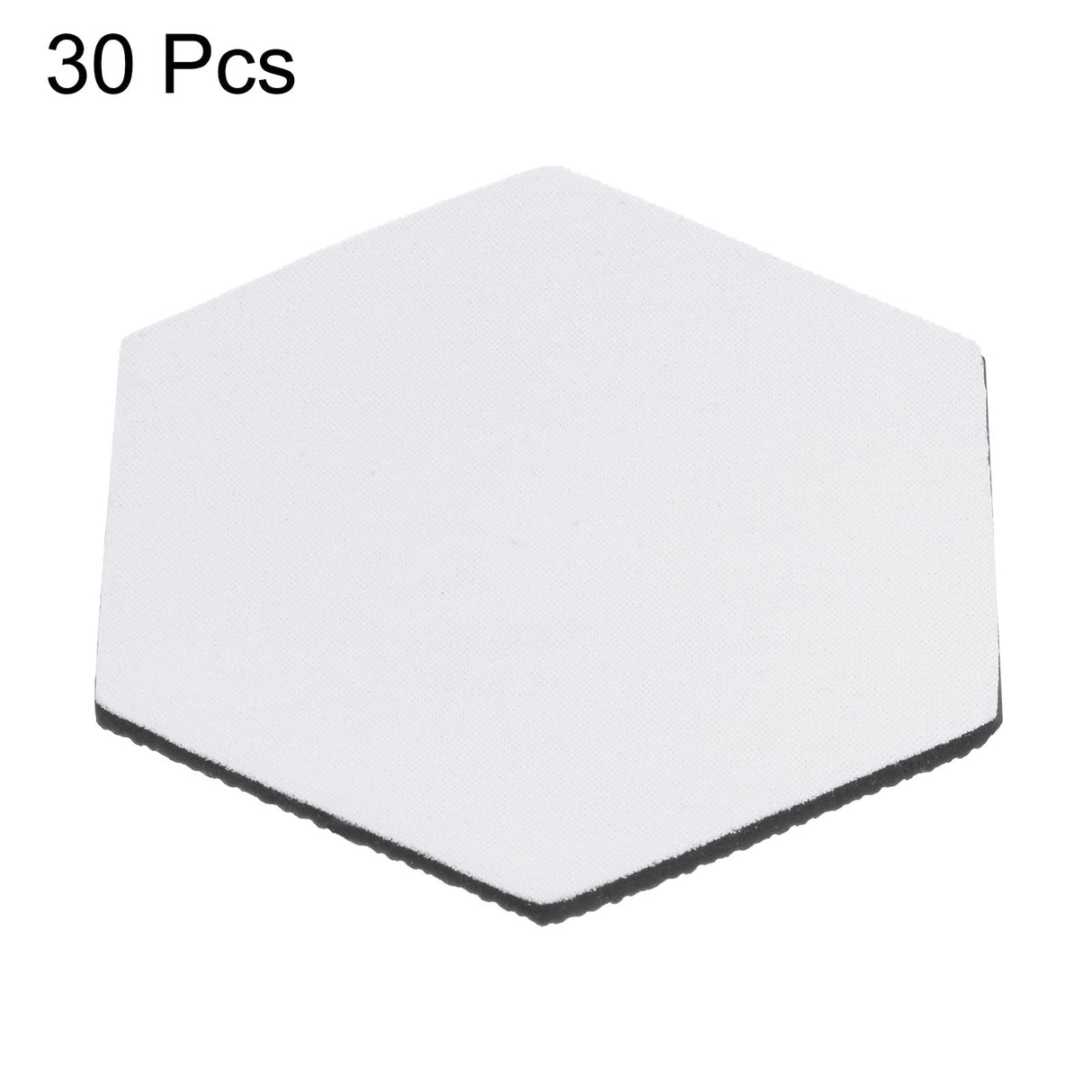 HARFINGTON 30pcs Sublimation Coasters Blanks 4 Inch Hexagon Shape Car Coasters Sublimation Blanks Heat Transfer Painting Cup Mat Pad for DIY Crafts Cup Coasters HARFINGTON