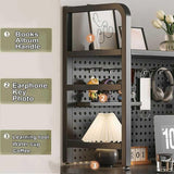 FUYAO 3 Tier Metal Hutch Bookcase Organizer, Sturdy Desktop Bookshelf for Office Desk, Countertop Hutch Display Shelf for Home Dorm Computer Desk FUYAO