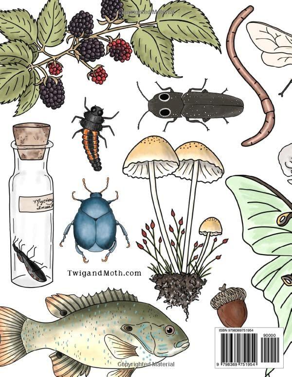 A Naturalist's Coloring Book: For Nature Lovers of All Ages WoodArtSupply
