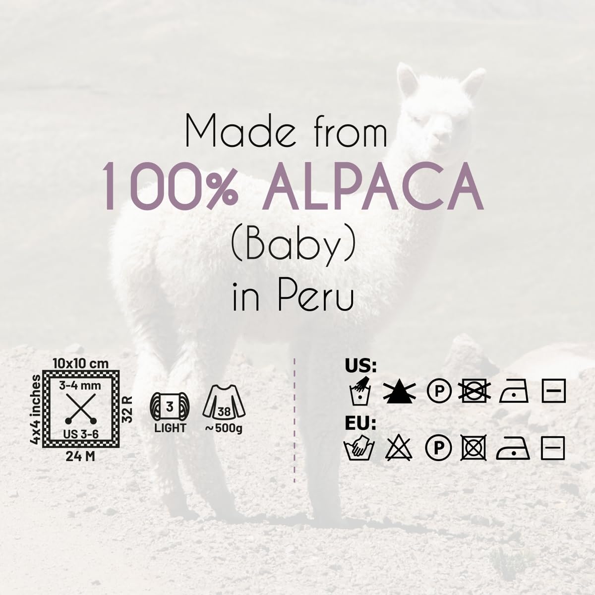 ALPALOVE Worsted Set (6 x 1.75 oz) Super Soft Baby Alpaca Knitting Yarn Ecru 656 Yards ALPALOVE