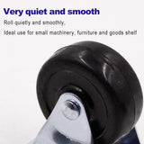 Luomorgo 4Pcs Casters Heavy Duty 2 inch Rubber Black Caster Wheels with Rigid Fixed Non-Swivel Top Plate for Furniture Luomorgo