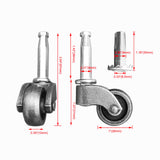 LUXUFUL 1" Swivel Stem Ball Caster Wheel, Zinc Alloy Castor for Furniture Socket Type Mounting Stem, Antique Brass, 353lbs, Pack of 4 LUXUFUL