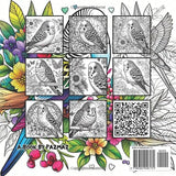 Budgie Colouring Book: for Adults & Kids - 50 different illustrations - 8.5 x 8.5 size (Bird Colouring Books) Majosta