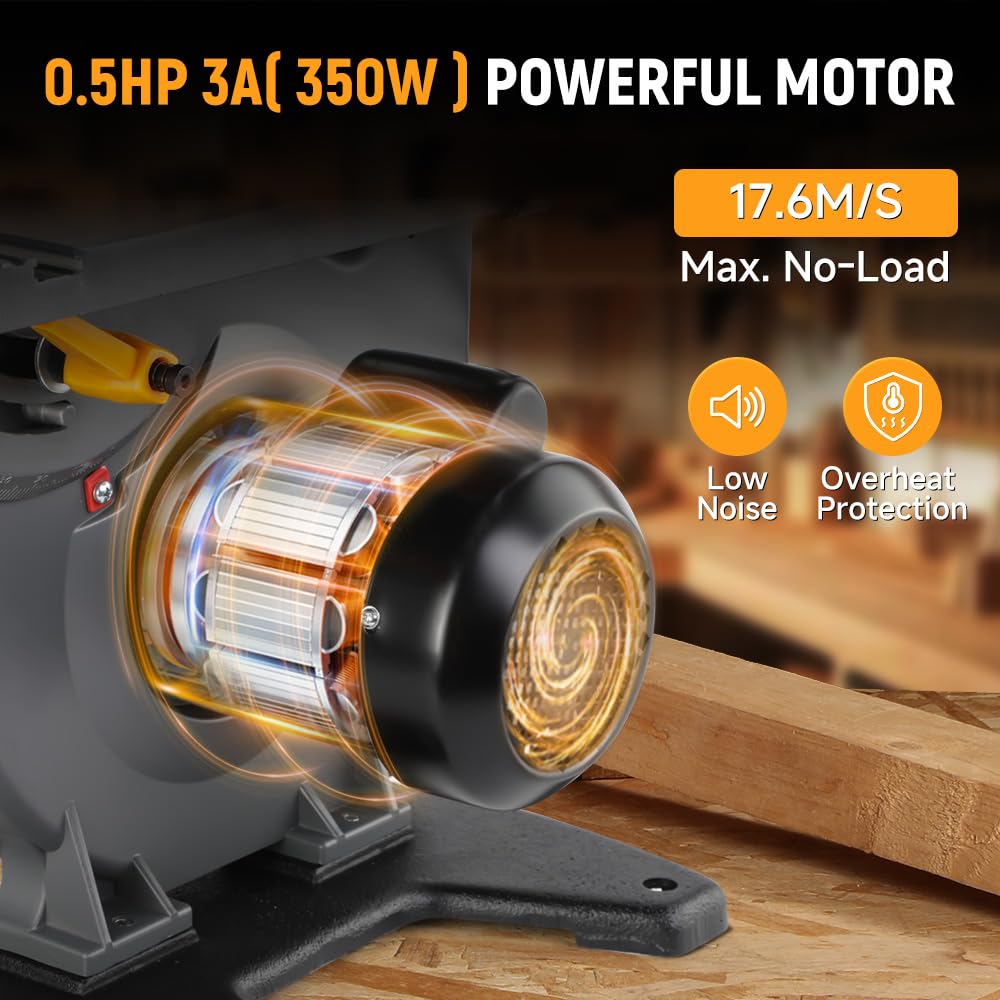 HOTECHE 7-1/2-Inch Band Saw, 3-Amp, Max Cutting Depth 3.2-Inch Width 7.5-Inch,Tilting Range 0-45° for Precision Woodworking and Metal Cutting Hoteche