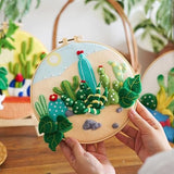 Hilsayum Succulent Needle Felting Kit Beginner,Cactus Felting Kits for Beginners Adult,Needle Felting Wool Kit Wool Painting Kit