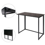 Leopard Outdoor Products Folding Computer / Laptop Table for Small Spaces, Space-Saving Home Office / Writing Desk, Compact Study Reading Foldable Desk (Black) Leopard Outdoor Products