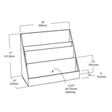Classroom Keepers Sturdy Cardboard Book Shelf, 3-Tiered, Blue, 17" H x 20" W x 10" D, 1 Unit Pacon