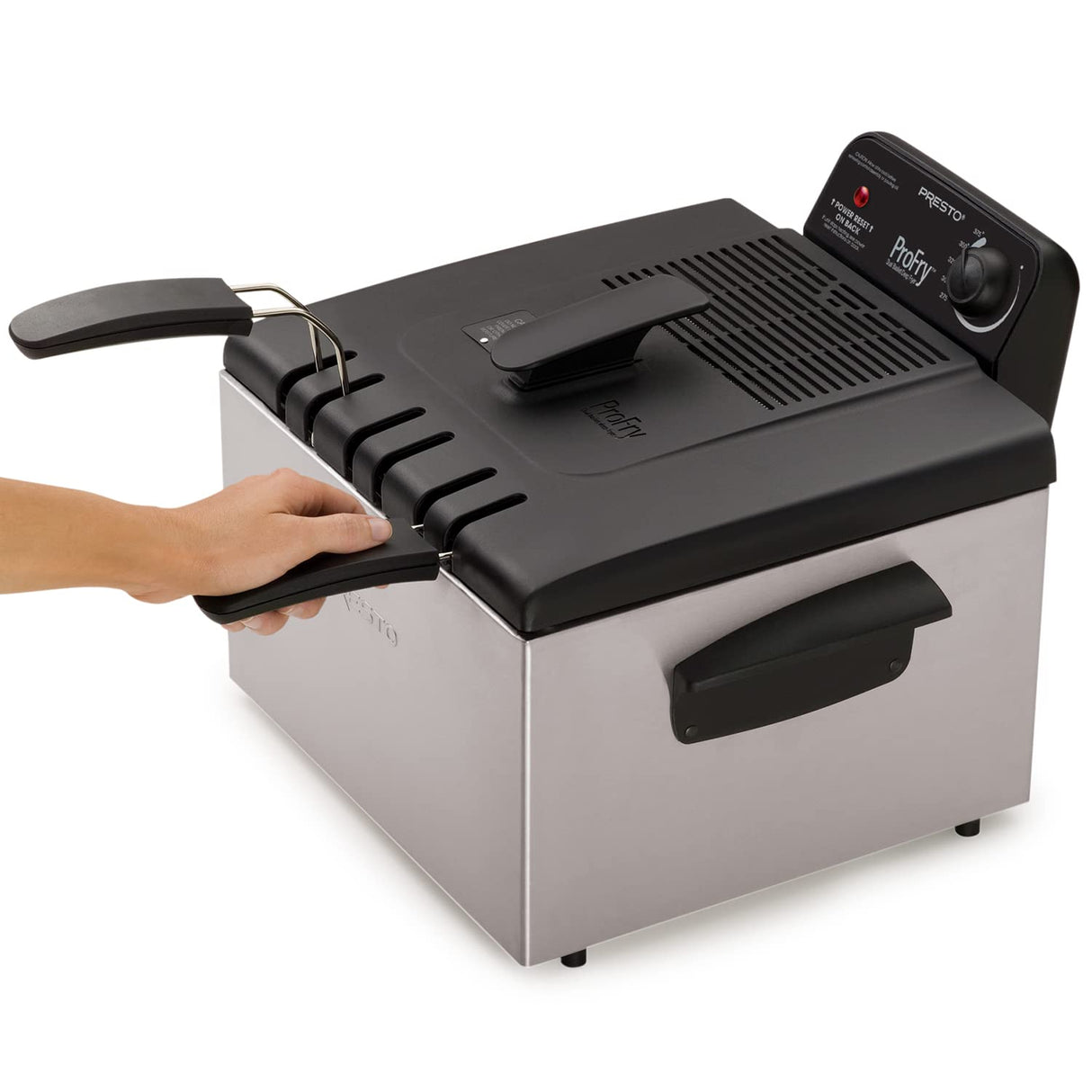 Presto 05466 Stainless Steel Dual Basket Pro Fry Immersion Element Deep Fryer Presto