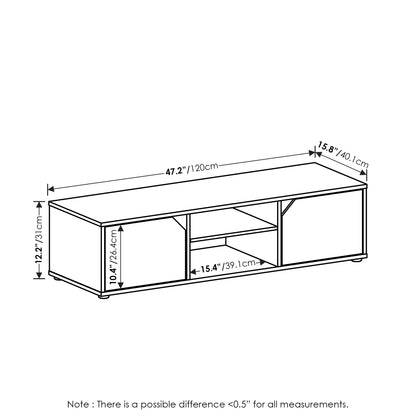 Furinno Classic Stand for TV up to 55 Inch, French Oak - WoodArtSupply