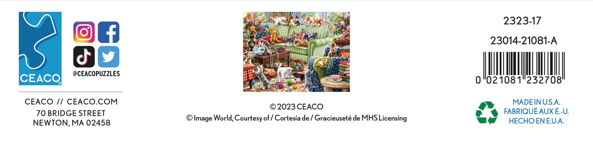 Ceaco - Paws Gone Wild - Kitty Chaos - 500 Piece Jigsaw Puzzle Ceaco