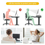 gianotter Monitor Stand Riser, Desk Organizer with Drawer and Pen Holder, 2-Tier Computer Stand, Office Desk Accessories, Office Organization(Wood) gianotter