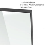 VocalStar 16 x 24 Inch Black Bathroom Mirror for Wall, Square Corner Rectangle Black Metal Framed Bathroom Vanity Mirror Modern Farmhouse, 1/4-inch Shatterproof Glass | Ultra-Flush Hanging VocalStar