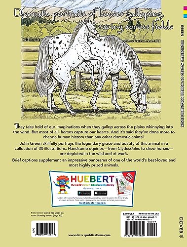 Wonderful World of Horses Coloring Book (Dover Animal Coloring Books) Dover Publications