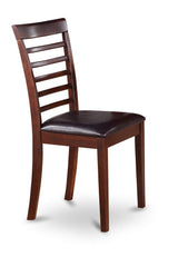 East West Furniture DLML5-MAH-LC 5 Piece Modern Set Includes a Round Wooden Table with Dropleaf and 4 Faux Leather Upholstered Dining Chairs, 42x42 Inch East West Furniture