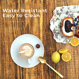 GreenForest Coffee Table with Round Corner, Farmhouse Center Table with 2-Tier Storage Shelf X-Frame Design for Living Room, 39 inch Walnut GreenForest