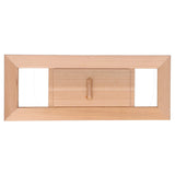 Fdit Sauna Air Vent, Wooden Rectangle Grille Ventilation Equipment Steam Room Accessory Sauna Accessories Fdit