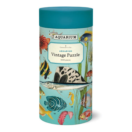 Cavallini Vintage Jigsaw Puzzle Fish Aquarium 1000 Pieces Cavallini