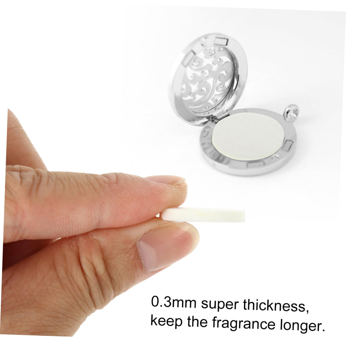 HEALLILY 50pcs Car Perfume Cotton Cloth Portable Diffuser Car Scented Hanging Kick Float Sublimation Air Freshener Blanks Healthy Air Freshener Safe Air Freshener Round Sheet White Natural HEALLILY