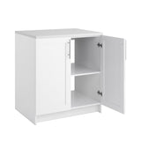 Prepac Elite 32" W Storage Cabinet with Doors and Shelves, White Garage Cabinet, Bathroom Storage with 1 Adjustable Shelf 24.5" D x 32" W x 36" H, WSCR-1005-1 Prepac