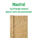 Mininfa Natural Rolled Bamboo Fence, Eco-Friendly Bamboo Fencing, 0.7 in D x 6 feet High x 8 feet Long, Bamboo screen for Garden, privacy Mininfa