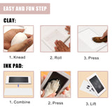 ZAPVLVT Paw Print Impression Kit for Dogs and Cats, 2 Clay, Large Ink Pad, Wooden Picture Frame, Pet Memorial Keepsake, Gift for Pet Owners & Lovers ZAPVLVT