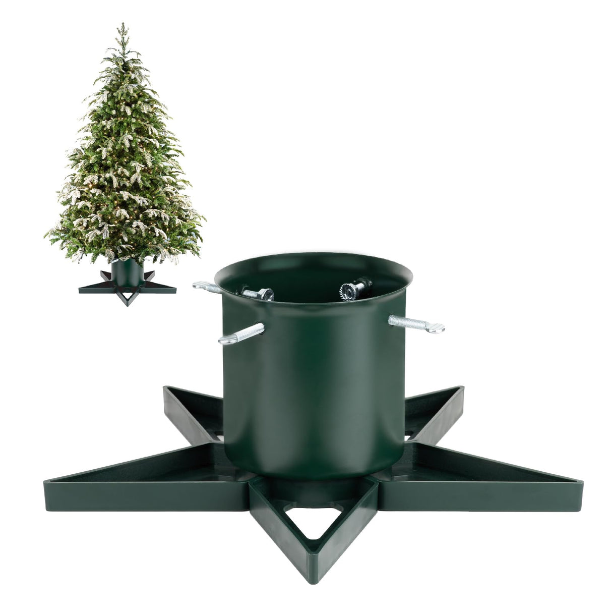 Christmas Tree Stand for 6ft Real Tree Green Christmas Tree Holder for Holiday Home Party Christmas Tree Decorations Fits Up to 4.7" Live Xmas Tree Trunks Tree Nest