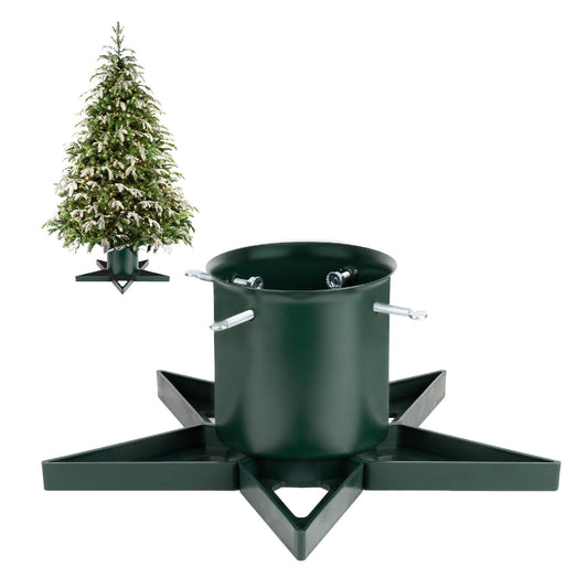 Christmas Tree Stand for 6ft Real Tree Green Christmas Tree Holder for Holiday Home Party Christmas Tree Decorations Fits Up to 4.7" Live Xmas Tree Trunks