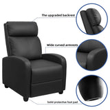 Devoko Massage Recliner Chair Home Theater Seating Pu Leather Modern Living Room Chair Furniture with Padded Cushion Reclining Sofa Chairs (Black) Devoko