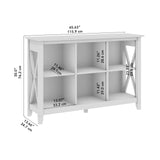Bush Furniture Key West 6 Cube Bookcase in Washed Gray, Small Organizer for Home Office, Living Room, and Entryway Bush Business Furniture