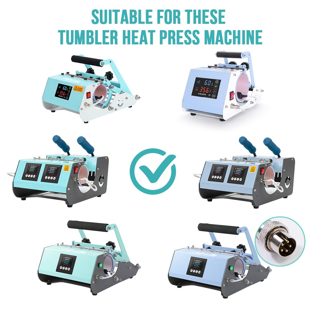 PYD Life 40 OZ Tumbler Heat Press Attachment with 5 Pin for 40 OZ Sublimation Tumblers Top Straight Area,Suitable for Max Tumbler Heat Press PYD Life
