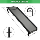 Eurmax USA Universal Easy-to-Assemble Trampoline Slide Ladder, Heavy Duty Steel Trampoline Accessory Slide for Kids Climb Up&Slide Down/Black with Shoes Pocket Eurmax