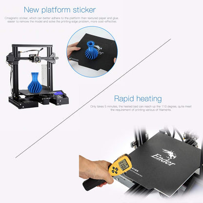 Official Creality Ender 3 3D Printer with Resume Printing Function and Stable Power Supply, High Precision Printing and High-standard V-profiles DIY 3D Printers Printing Size 8.66*8.66*9.84 i - WoodArtSupply