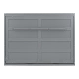 Merax Modern Murphy Cabinet Bed, Solid Wood Wall Platform Bed/No Box Spring Needed/Easy Assemble/Full,Gray Merax