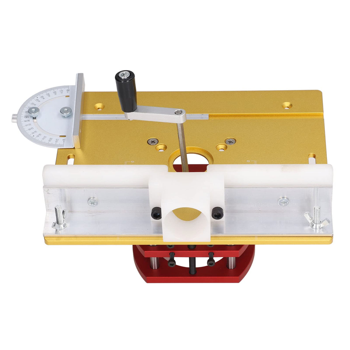 Precision Router Lift Table, Router Lift and Woodworking Router Table Insert Plate Lift Base, Max Lift 51mm Woodworking Engraving DIY Tools for Zooke