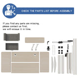 HEONAM Electric Standing Desk with Drawer, 63x30 Inches Height Adjustable Sit Stand Up Desk with Storage Shelf, Home Office Desk Computer Workstation with White Pearwood Top/White Frame HEONAM