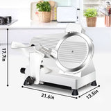 Meat Slicer,10" Premium Steel Blade Home and for Commercial Meat Slicer Stainless Steel Semi-Auto bread slicer, Cheese Food Electric Deli Slicer. TUDALLK