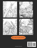 Bug Coloring Book: 40 Insect and Bug Coloring Pictures For Kids and Adults. Majosta