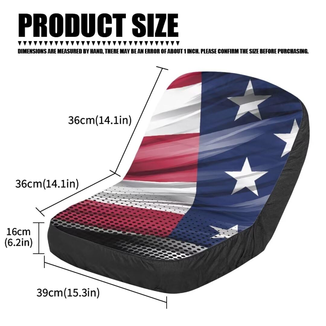 FUIALDOLG American Flag Universal Tractor Seat Cover Forklift Seat Cover Cushion Pad Universal Fit for Skid Loader Backhoe FUIALDOLG