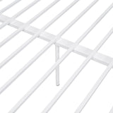 Full XL Over Queen Bunk Bed with Build in Ladder and Guardrail, Convertible Bunk Bed, Heavy Duty Metal Bunk Bed Full XL Over Queen Size Bunk Bed, White Bunk Bed for Kids, Teens, Adults Bellemave