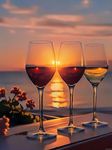 EATUKYIC Diamond Painting Kits Glasses of Wine at Sunset Diamond Art Kits for Adults Wine Painting Crafts Home Wall Decor DIY 5D Gem Art Perfect for Relaxation 12x16 inch EATUKYIC