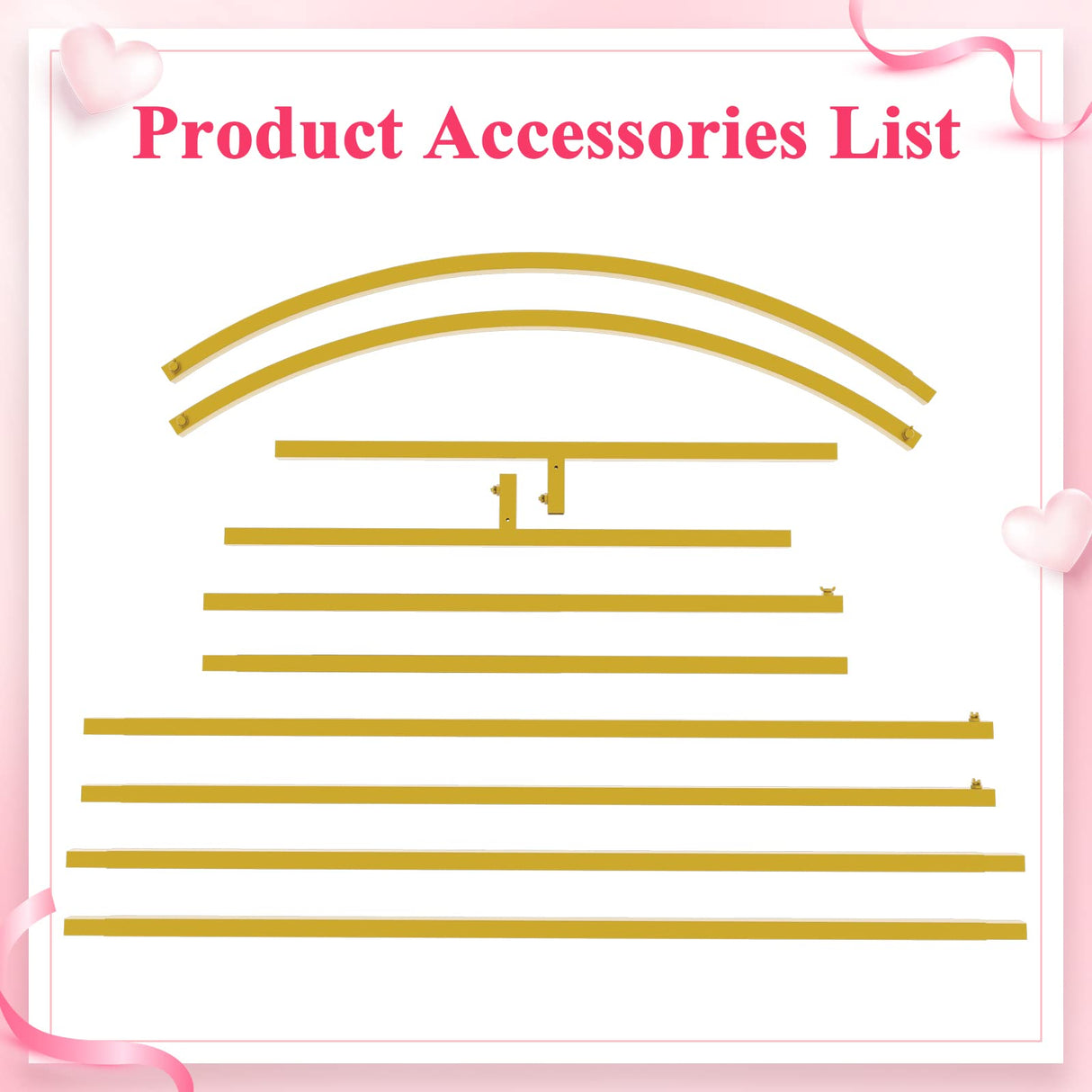Wokceer 7.2 FT Wedding Arch Backdrop Stand, Square Arch Gold Metal Arch Backdrop Stand for Wedding Ceremony Birthday Party Bridal Baby Shower Photo Booth Garden Floral Balloon Arch Decoration Wokceer