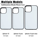 Konohan 6 Pieces Sublimation Blank Phone Case Cover Blank Printable Phone Case for DIY Customize Heat Press Rubber Protective Case (Compatible with iPhone 13) Konohan