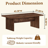 BON AUGURE Coffee Table for Living Room, Farmhouse Wood Center Table, Rectangle Mid-Century Living Room Table (Rustic Oak, 47Inch) BON AUGURE