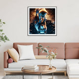 SJUTOUCI Dog and Wolf Diamond Painting Kits for Adults, Diamond Art Kits for Beginners, 5D Round Diamond Dots Gem Art Craft for Home Wall Decor 12x12 inch, Animals SJUTOUCI