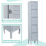 SISESOL Metal Locker Organizer for Work 66" Cabinets with Doors, Tall Narrow Storage Cabinet - Locker Storage Cabinets for School, Gym, Home, Office, Garage SISESOL