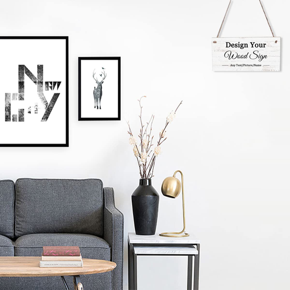 Personalized Custom Wood Signs,Customized Wooden Board Decoration Farmhouse Decor,Custom Family Sign,Name Date,Custom Rustic Sign for Home,Kitchen,Wall Art 3.94"X7.87"(10X20cm) AXKEUDO