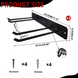 Garage Tool Organizer Wall Mount, 2Pack Folding Chair Storage Rack, Heavy Duty Garden Tool Holder for Hanging Shovel Rake Broom Ladder SAMRELAX