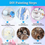 Artunion Framed Paint by Numbers Kit for Adults Beginners & Kids Ages 8-12,Highland Cow Paint by Number with Frame,Funny Animals Paint by Numbers Kit on Canvas 10 * 10 Inch Without Easel Artunion