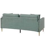 CosmoLiving by Cosmopolitan Highland Sofa Couch with Pillows, Green CosmoLiving by Cosmopolitan
